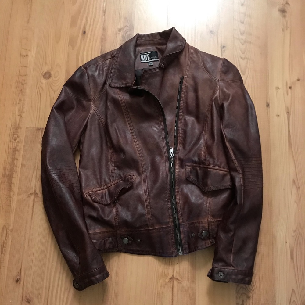 Kut from the Cloth faux leather moto jacket